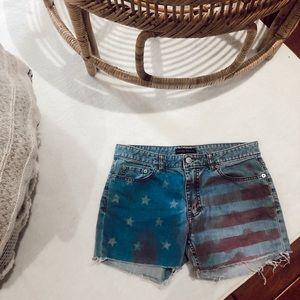 Acid Wash Distressed Denim Short - Size 4